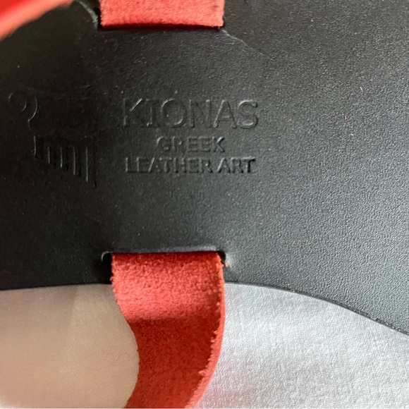 Kionas Dione Greek Made Wearable Art Strappy Red Leather Sandals US 8/8.5 NWOT - Picture 8 of 16